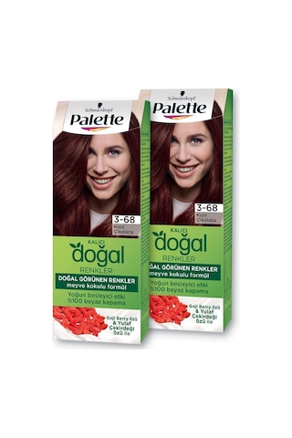 Palette Kalıcı Doğal Renkler 3 - 68 Kızıl Çikolata X 2 Adet
