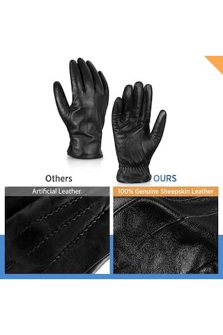 Erkekler İçin Hakiki Koyun Derisi Deri Eldivenler, Sürüş İçin Kaşmir Astarlı Diğer