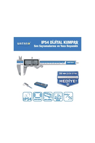 Watano 150mm Dijital Kumpas Ip54 Korumalı