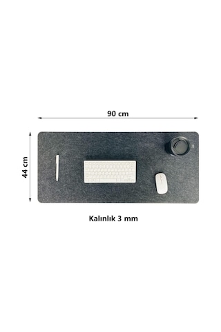 Çalışma Masası Düzenleyici Keçe Bilgisayar Mouse Pedi Mat 90x44 Cm A13