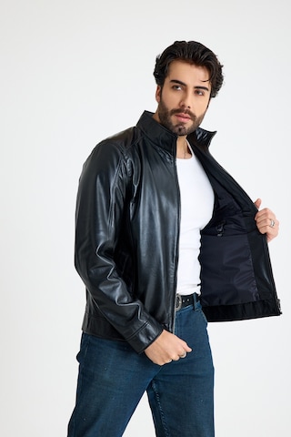Franko Armondi Erkek Bomber Deri Ceket E26-k-909-kem Siyah