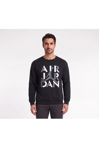 Usa Air Jordan Gri Beyaz Baskılı Siyah Erkek Sweatshirt 11900