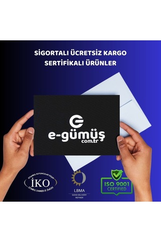 E-gümüş 1000gr. Külçe Gümüş