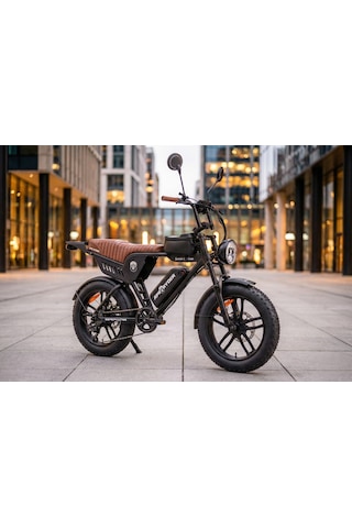 Ape Ryder Genon Ultra 750w Elektrikli Bisiklet Ayna Çanta Ve El Gazıi Siyah