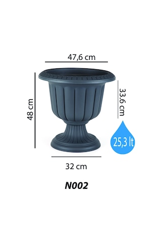 Nergis Saksı 25,3 Lt Siyah
