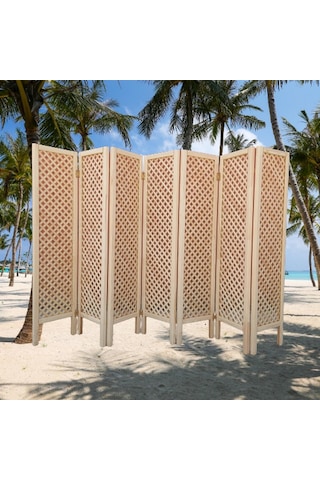 Ahşap Paravan 7 Kanatlı Oda Bölme