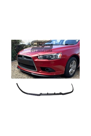 Mitsubishi Lancer Evo Cupra R Uyumlu Ön Lip Mat Siyah Ön Tampon Lip  (Sts Oto Aksesuar) (01)