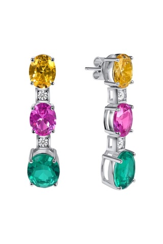Swarovski Cubic Taşlı Gümüş Küpe