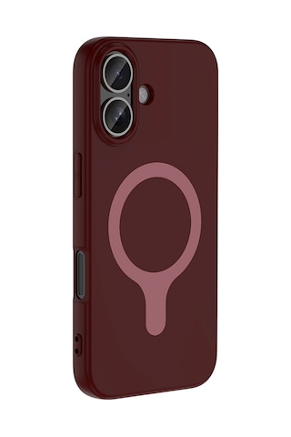 iPhone Uyumlu 16 Kılıf M-safe Şarj Özellikli Mbfx Aris Silikon Kapak - Mürdüm Çok Renkli