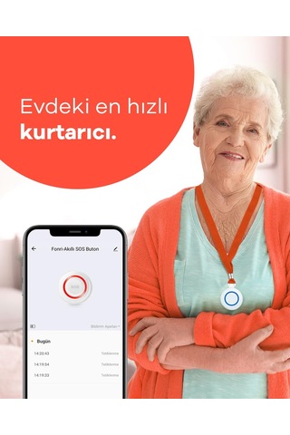 Fonri Akıllı Kablosuz Sos Panik Butonu Google Asistan Destekli, Wifi, Çoklu Bildirim, Pil Seviyesi, 2 Yıl Garantili, Tuya Destekli