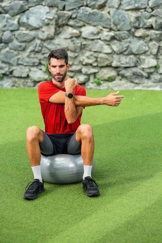 Slazenger Gymball 55 Cm Gri (Pompa Dahildir)