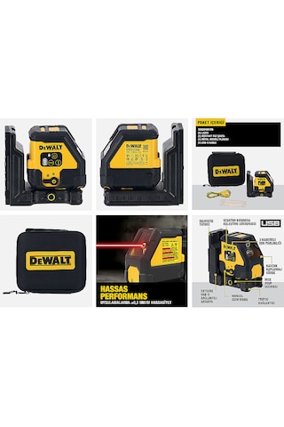Dewalt Dcle14201rb-xj Usb Çapraz Çizgi Kırmızı Işın Lazer
