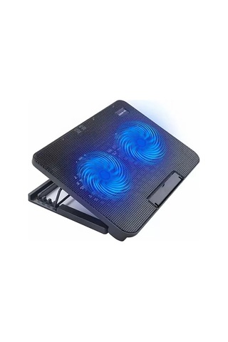 Hubrendy  Laptop Soğutucu Stand Çift Fanlı 17 İnç Uyumlu Ayarlanabilir Notebook Altlığı