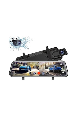 Gebibd 10 Hd 1080p Çift Lens Araç İçi Kamera, Gece Görüşü, Ön Ve Arka Ters Kamera