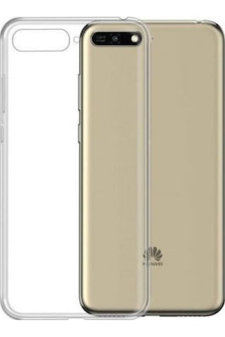 Huawei Y6 2018 Uyumlu Şeffaf Silikon Kılıf - Kamera Korumalı Esnek Tam Koruma Kapak