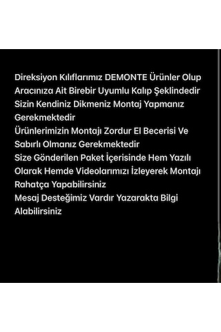 Honda Civic Fc5 Araca Özel Direksiyon Kılıfı Açıklamamızı Okuyunuz Karbon Nokta Siyah İp Siyah