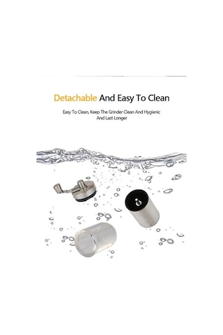 Novahub Çok Kullanımlı Gümüş Paslanmaz Çelik El Değirmen - Kahve & Baharat Gümüş