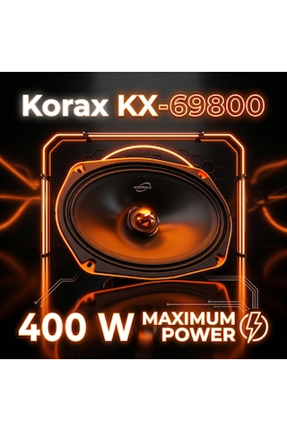 Korax Kx-m69800 400w Oval Oto Hoparlör Takım - 2 Adet