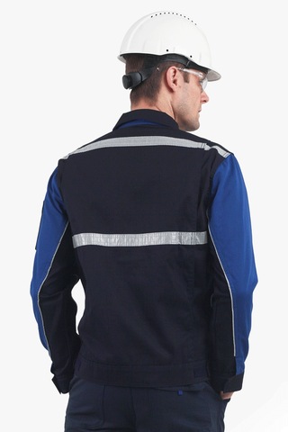 3 Cm Reflektörlü Çok Cepli Mont Lacivert - Saks Mavi