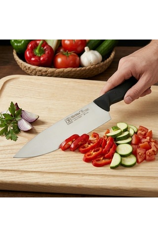 Sürbisa 61180 Şef Aşçı Bıçağı Sürmene Bıçağı Paslanmaz Çelik Profesyonel Et Kesim Doğrama İçin 34 Cm