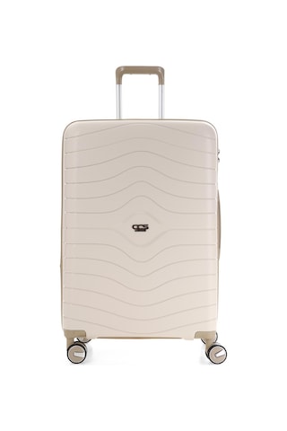 Ççs 5242 Polipropilen Körüklü Orta Boy Valiz-beyaz Beyaz