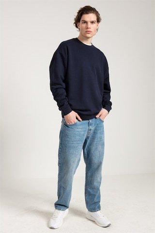 Jahr Marc Oversize Asit Yıkamalı Lacivert Erkek Sweatshirt Lacivert