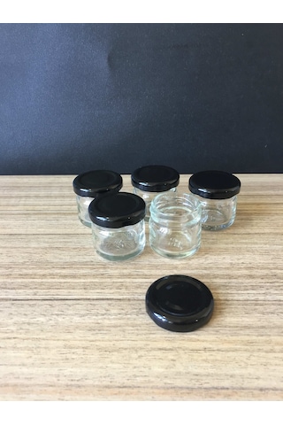 29 Cc Cam Kavanoz - 50 Adet - Siyah Kapak. Mutfak.