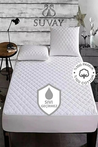 Suvay Kapitone Fitted Su Sıvı Geçirmez Alez Tek Ve Çift Kişilik
