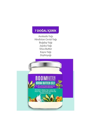 Boom Butter 7 Yağ İçeren Kuruluk Karşıtı Onarıcı Cilt Bakım Yağı  190 ML