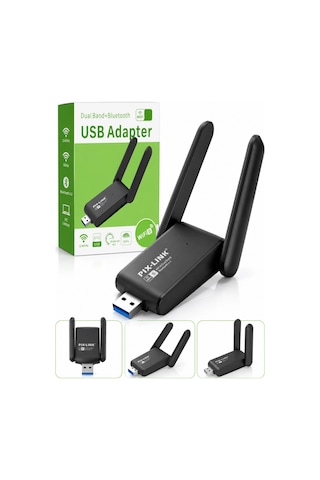 Usb Wifi 6 Wireless Adaptör Dual Band 2.4ghz & 5ghz Yüksek Hız