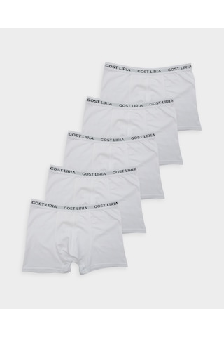 Gost Liria -bare Erkek Boxer 5 Li Paket -beyaz Beyaz