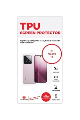 Xiaomi 14 Ön, Arka Ve Yan 360 Derece Tam Kaplama Tpu Film