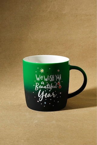 Karaca New Year Yılbaşı  Yeşil 350 ml Soft Touch Kupa