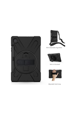 Northcity Galaxy Tab S6 Lite 10.4 Amazing Kılıf - 360 Dönüş, Siyah Ve Korumalı Tablet Kılıfı