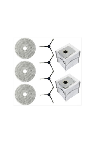 Gildedwill Ecovacs Deebot Mini Robot Süpürgeler İçin Yedek Parçalar Aksesuarlar Paspas Bezi Toz Torbaları Yan Fırçalar