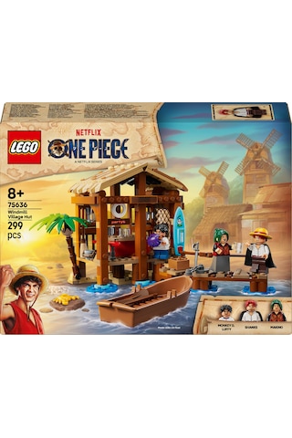 LEGO® ONE PIECE Yel Değirmeni Köyü Kulübesi 75636 - 8 Yaş ve Üzeri Çocuklar için Yaratıcı Oyuncak Yapım Seti (299 Parça)