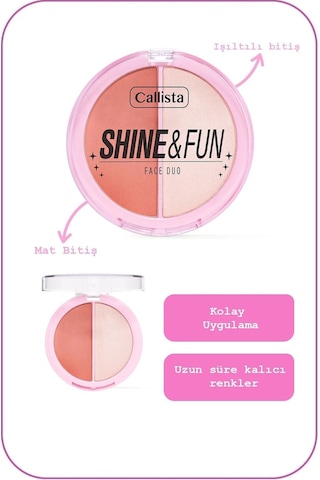 Callista Shine & Fun Face Duo Toz Allık Ve Aydınlatıcı Palet - 140 Good Company