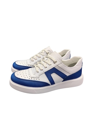 King Paolo King Shoes Mavi Beyaz Erkek Sneaker Beyaz - Mavi