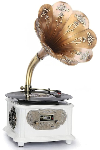 Record Master RMJ-209C Beyaz Gramafon Pikap