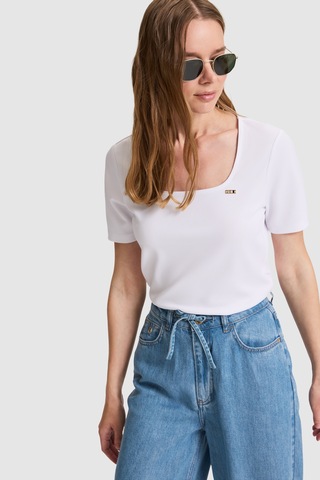 U.s. Polo Assn. Kadın Beyaz Tişört Basic 50323524-vr013
