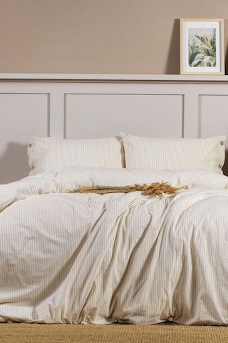 Elart Impero Nevresim Takımı King Size Lastikli Çarşaf %100 Pamuk 240x220 Cm Bej Bej