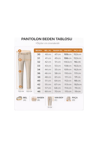 Plus Scorpion Erkek Tam Beli Lastikli Duble Paça Likralı Kumaş Pantolon Siyah