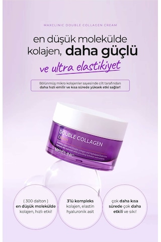 Maxclinic Düşük Moleküllü Kolajen Daha Hızlı Etkili Kompleks Double Collagen Cream