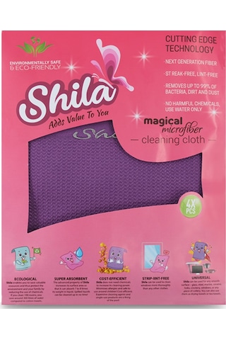Shila Mikrofiber Temizlik Bezi 4'lü 42 x 68 CM