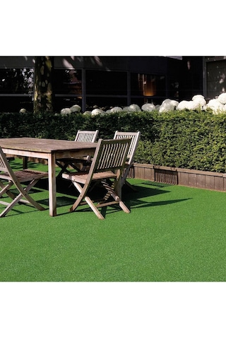 Valeryhome Vl Dekoratif Premium Kalite Suni Balkon Bahçe Kaymaz Taban Çim Halı 7 Mm Yeşil