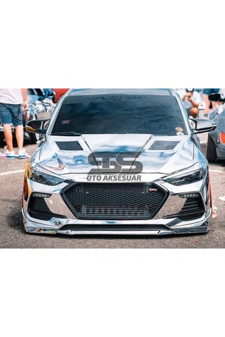 Hyundai Elentra 2016-2018 Uyumlu Yarasa Ayna Kapağı Sinyalli Piano Black Batman