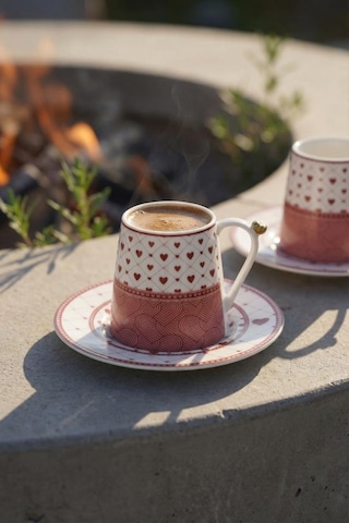 Acar Kaı-09266 Faith 6lı Kahve Fincan Takımı Çok Renkli