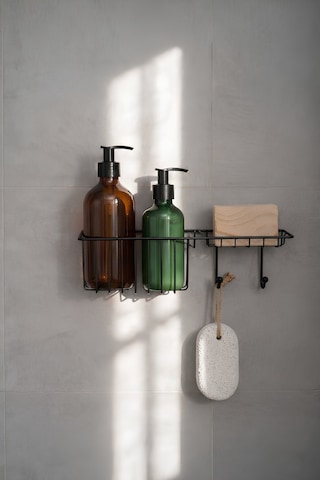Sas Haus Siyah Banyo Düzenleyici Şampuanlık, Duş Rafı, 30,5x11x9,5 Cm Yapıştır/vidala - Aş-01 Siyah