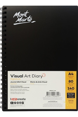 Mm Sanat Günlüğü Siyah Signature 140gsm A4 80sayfa Çok Renkli