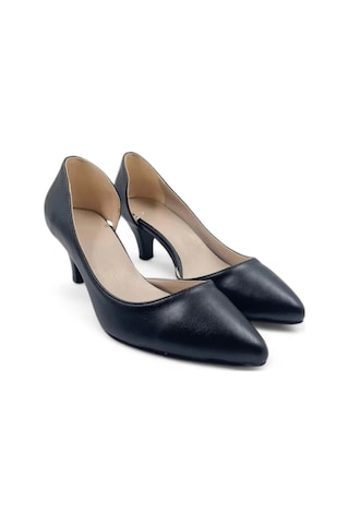 Glister Siyah Rahat Klasik Kadın Topuklu Ayakkabı Siyah